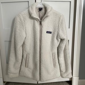 Patagonia white fleece jacket